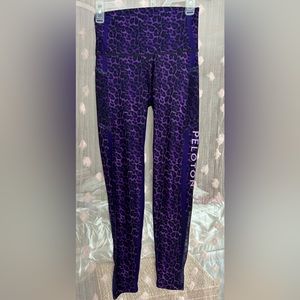 Peloton purple cheetah prints leggings size S